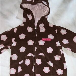 Adorable Brown Floral Kids Hoodie